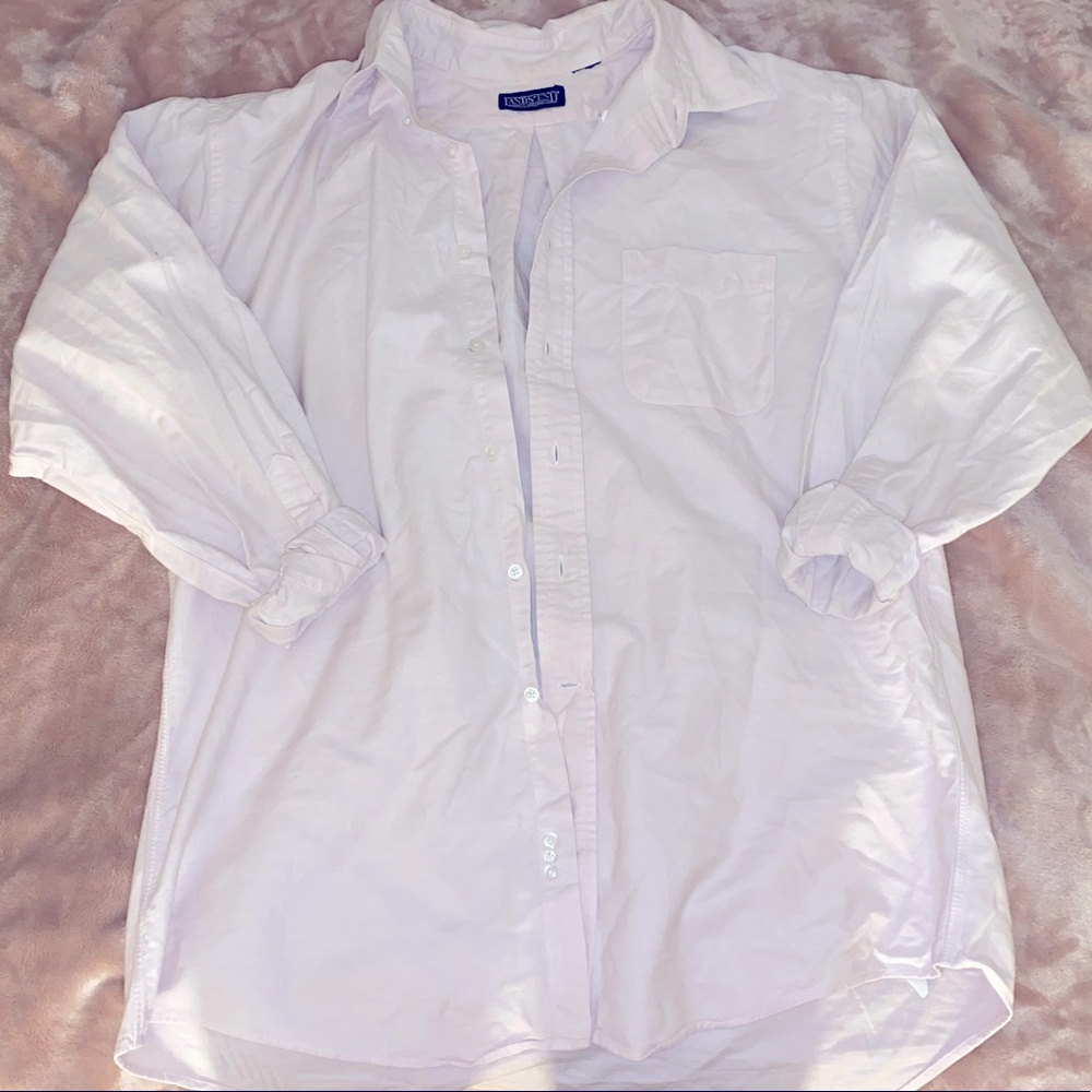 Oversized corduroy button down top